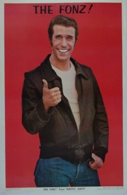 1976 FONZIE VINTAGE POSTER THE FONZ HAPPY DAYS AA SALES PARAMOUNT FACTORY SEAL
