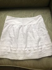 Banana Republic White Eyelet Mini Skirt size 10
