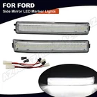 2X White Full LED Mirror Side Lamp Turn Signal Light For 2009-2014 Ford F-150