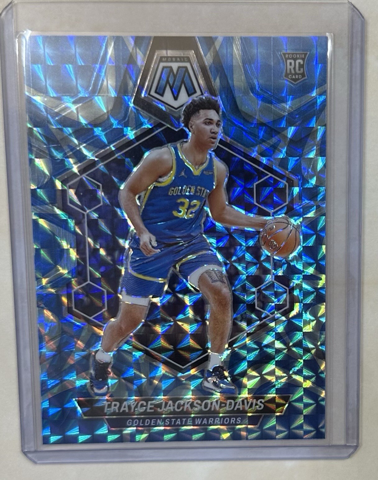 2023-24 Panini Mosaic - Reactive Blue Mosaic Prizm #205 Trayce Jackson-Davis