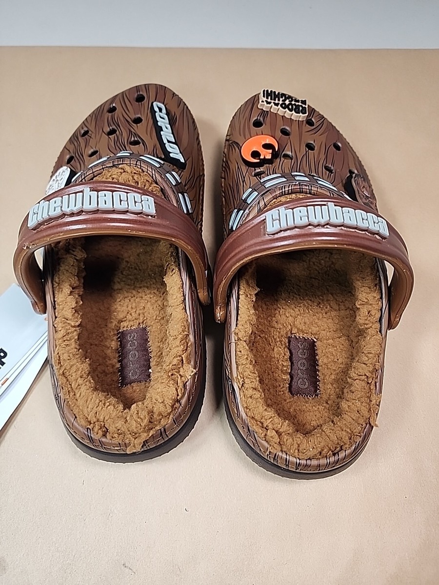Size 4 Star Wars Chewbacca X Crocs Classic Lined Clog Espresso