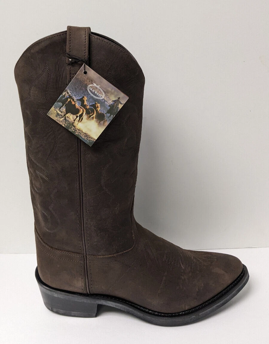 Old west distressed best sale leather cowgirl boots