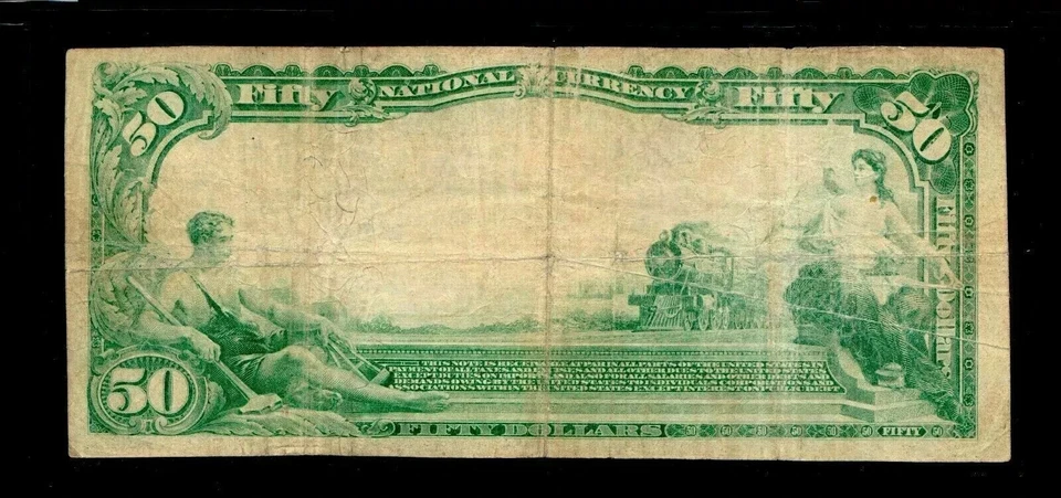 $50 1902 Large Size Mercer Pennsylvania National Banknotes (B110) - Image 2 of 2