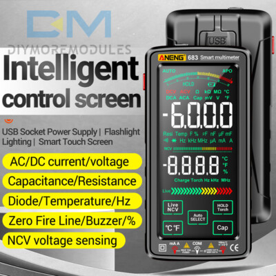 ANENG 683 Smart Digital Multimeter AC/DC Capacitance Meter Diode Tester