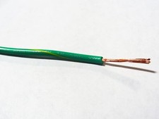 18 GAUGE WIRE GREEN W/ YELLOW 25' FT PRIMARY AWG STRANDED COPPER POWER REMOTE