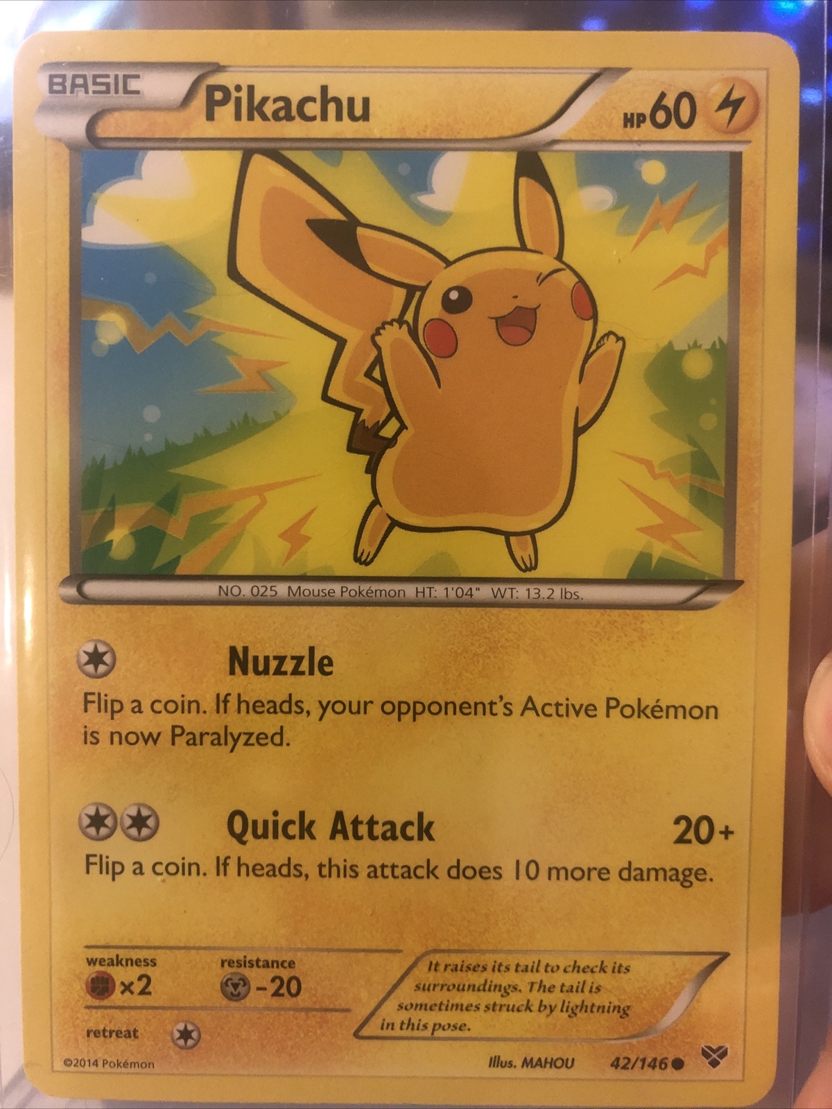 Pokémon TCG Pikachu XY 42/146 Regular Common Near Mint