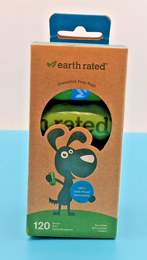 Earth Rated Dog Poo Bags - 120 Extra Thick Poop Bags For Dogs-Unscented A17