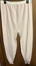 vtg lady manhattan womens 2XL knit thermal underwear pants pink EUC