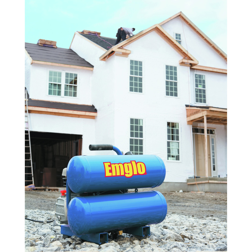 Emglo E810-4VR 1.1 HP 4 gal Twin Stack Air Compressor Certified Refurbished