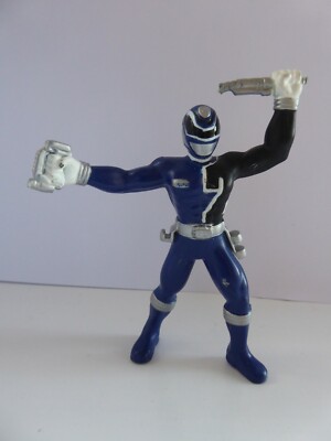 Power Rangers SPD Figures - Blue Ranger, Yellow Ranger & Blue-Head