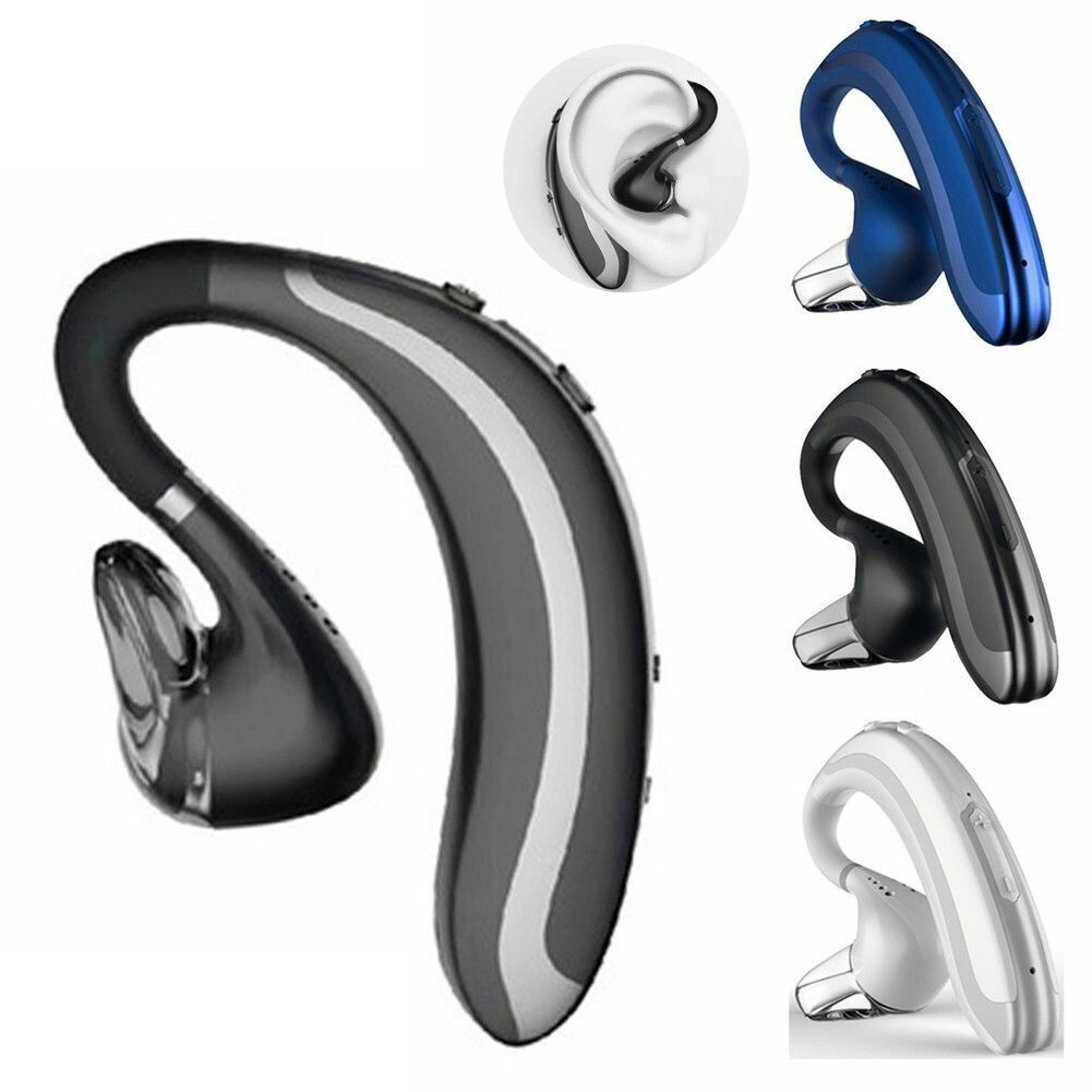 Wireless Bluetooth Headset Ear Hook Headphone Handsfree For Android iOS Phone