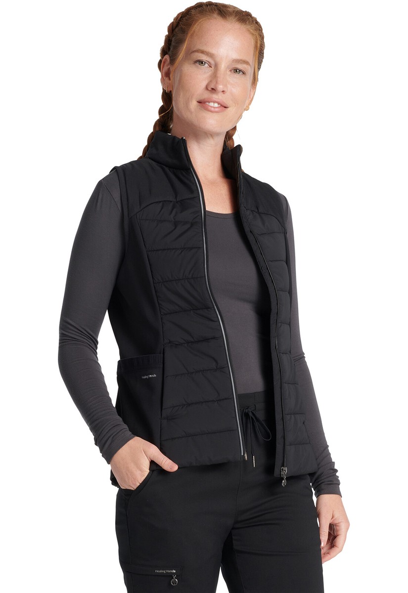 shi 】HYKE QUILTED CROPPED VEST ブラック HYKE(ハイク