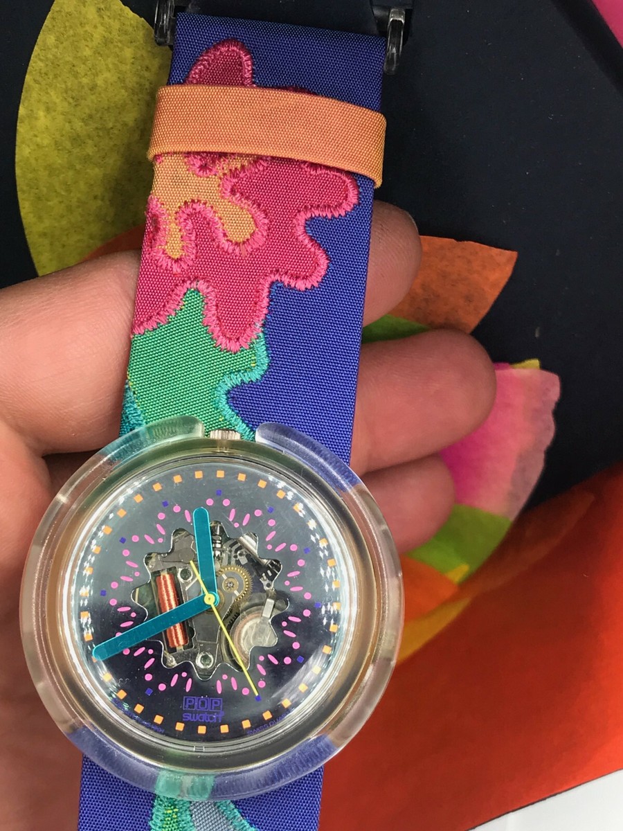 Swatch Watch Pop Veruschka PWZ103 New In Box Never Worn Working