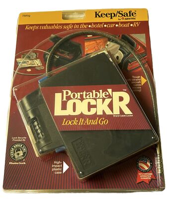 Portable Safe Lock Brand Cable Locker Keep/Safe By Sentry.  Unopened