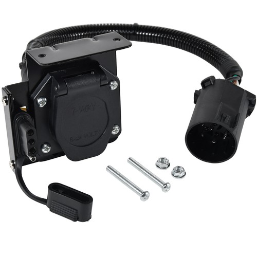 Towing Trailer Wiring Connector 7 Pin Blade & 4 Way Flat Plug In for