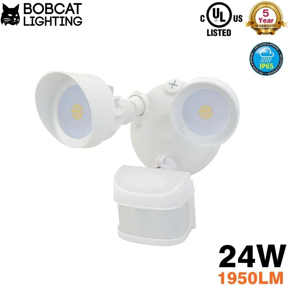Luces de Inundación LED Bobcat 24W 270 grados Luces de Seguridad Exterior Activadas por Movimiento Foto 3 de 4