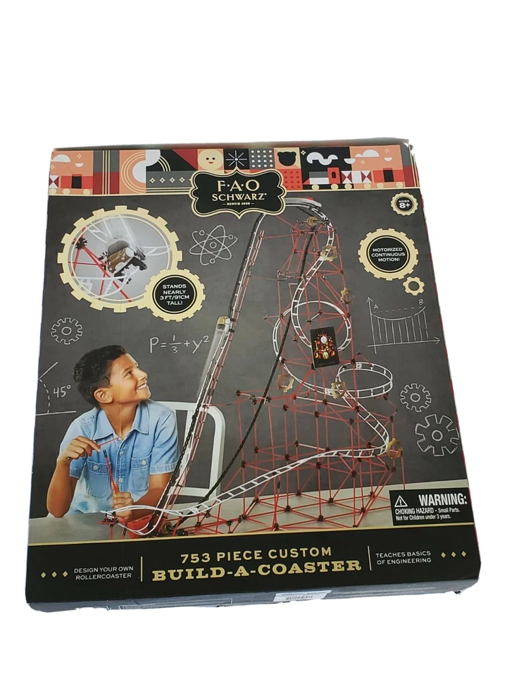 FAO Schwarz Build-A-Roller Coaster 753-piece Set New in Box - Image 3 of 4