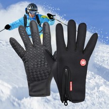 Winter Warm Running Cycling Gloves - Cold Weather Ski Thermal Sports Bike Black