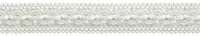 Solid Breite Gimp Braid Zierband 0100SG, Farbe Pure White, 5 Yards