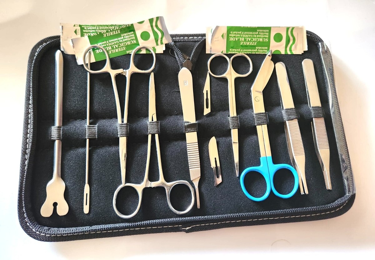 Kit Strumenti Chirurgici 18 Pezzi &ndash; Acciaio Inox Grado Tedesco &ndash; DawnProMed, Nuovo