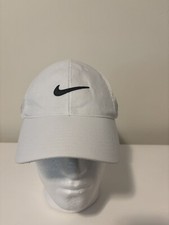 NIKE VAPOR RZN Golf Hat White Flexfit Medium/Large Mesh 639667-100