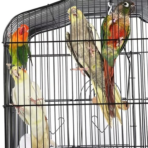 Budgie Cage Metal Parrot Bird Cage Open Top Bird Aviary for Cockatiels Canaries - Picture 5 of 9