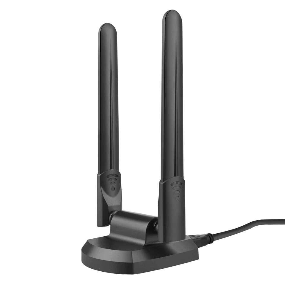 WiFi6E Tri-band AX5400 USB3.0 WiFi Adapter Wireless Network Card w/6dBi Antenna - Image 3 of 4