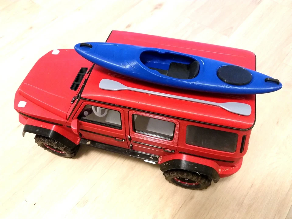 Teste de acessórios de esteira PrintFully3D escala 1/10 caiaque impresso em 3D - Imagem 2 de 4