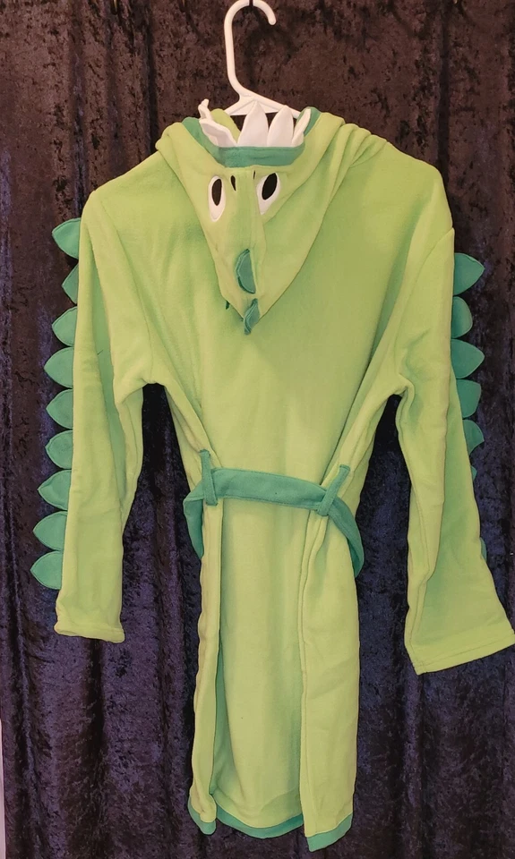 NUEVO CON ETIQUETAS ALBORNOZ GYMBOREE DINOSAURIO VERDE NIÑOS, TALLA L 10-12, RESISTENTE AL FUEGO Foto 2 de 4