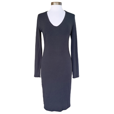 James Perse Bodycon Dress in Black Scoop Neck Side PanelLong Sleeve 3 / L/ 8-10 | eBay James Perse Bodycon Dress in Black Scoop Neck Side PanelLong Sleeve 3 / L/ 8-10 | eBay
