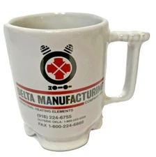 Vintage Frankoma C1 Delta Manufacturing COMPANY Footed Coffee Tea Cup Mug 