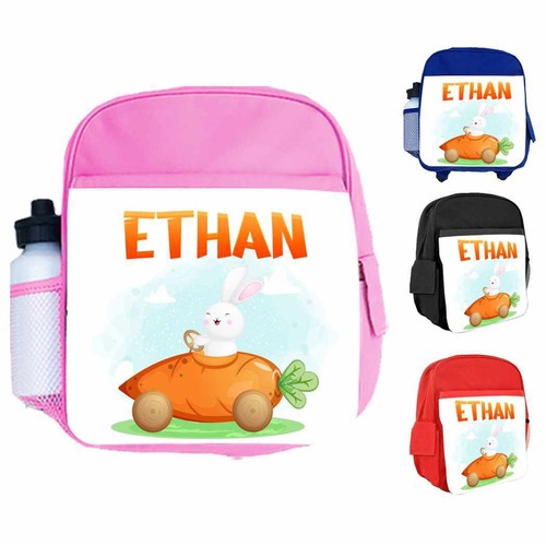 Personalised Backpack Any Name Kids Animal Design Girls Children Bag 21 - Picture 4 of 12
