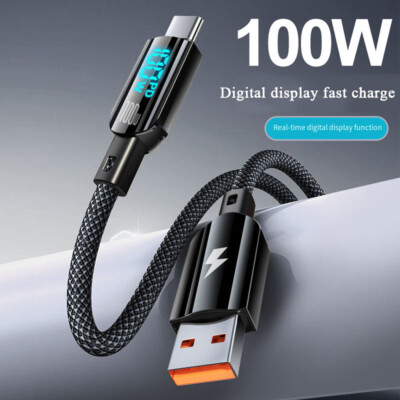 Braided B-A B C Type-C Fast Charging Data SYNC Charger Cable Cord For Phone 