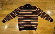 J.W. Anderson Uniqlo Wool Strip Mock Neck Sweater in Multicolor