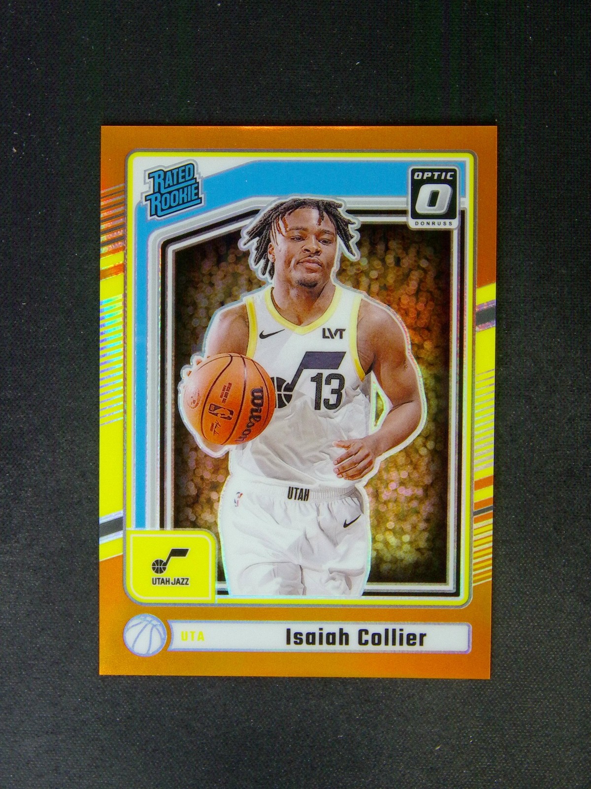 2024-25 Donruss Optic Isaiah Collier #237 RC Rated Rookie Preview Orange /75