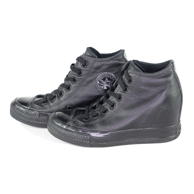 converse chuck taylor ox trainers in triple black leather
