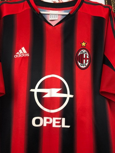 AC Milan Home football shirt 2004 Soccer Adidas Jersey Mens Maglia Trikot Sz XL - Picture 5 of 17
