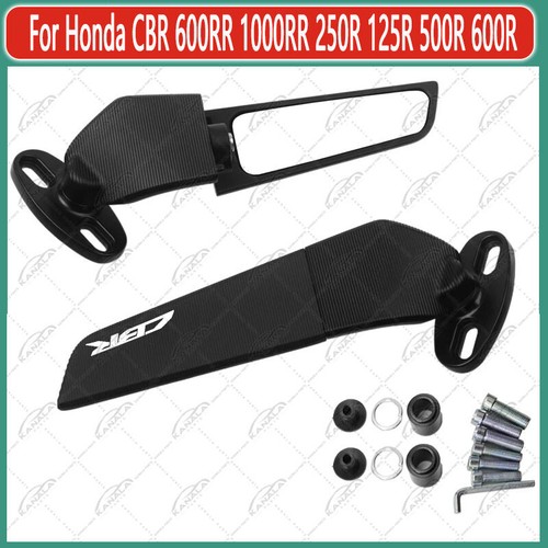 CNC Rearview Mirror Fixed Wing For Honda CBR 600RR 1000RR 250R 125R 500R 600R - Imagen 3 de 5
