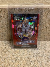 2021 PANINI PRIZM DRAFT PICKS JAMARR CHASE RC CRUSADE RED CRACKED ICE #162