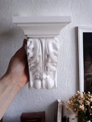Pair of Plaster Corbels , Ornament ,(2 in total) White Gloss home decor - Picture 8 of 9