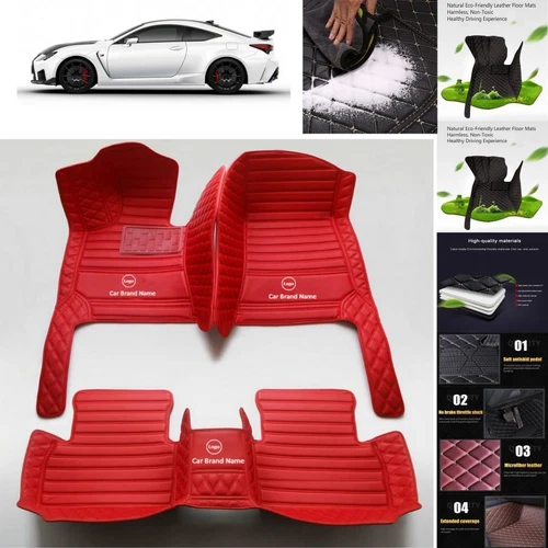 For Lexus RC LC SC Car Floor Mats Luxury Custom Waterproof Carpets Cargo Liners - Imagen 15 de 35
