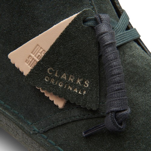 Clarks Originals Men's Desert Boots Dark Green Hairy Suede 26168535 - Picture 8 of 8
