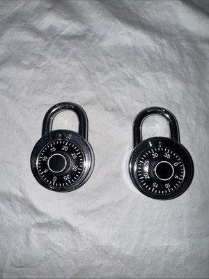 New- Lock, LQYN Standard Dial Combination Lock, Pack of 2; Black Turnpla