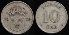1938 Sweden 10 ore