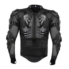Motorcycle Armor Jacket Spine Chest Protection Full Body Gear XX-Large Black
