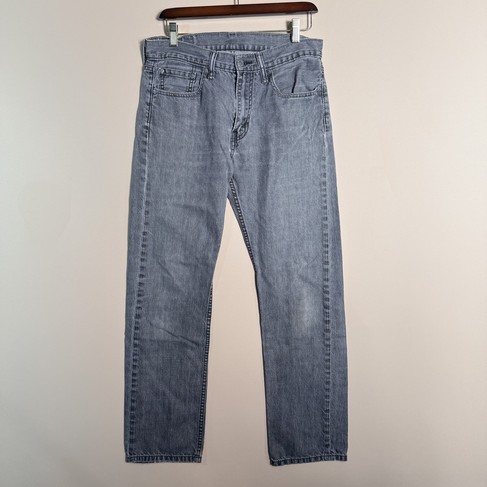 Levi's 527 Grey Straight Leg Denim Jeans Zip Fly Men's Size 32x31