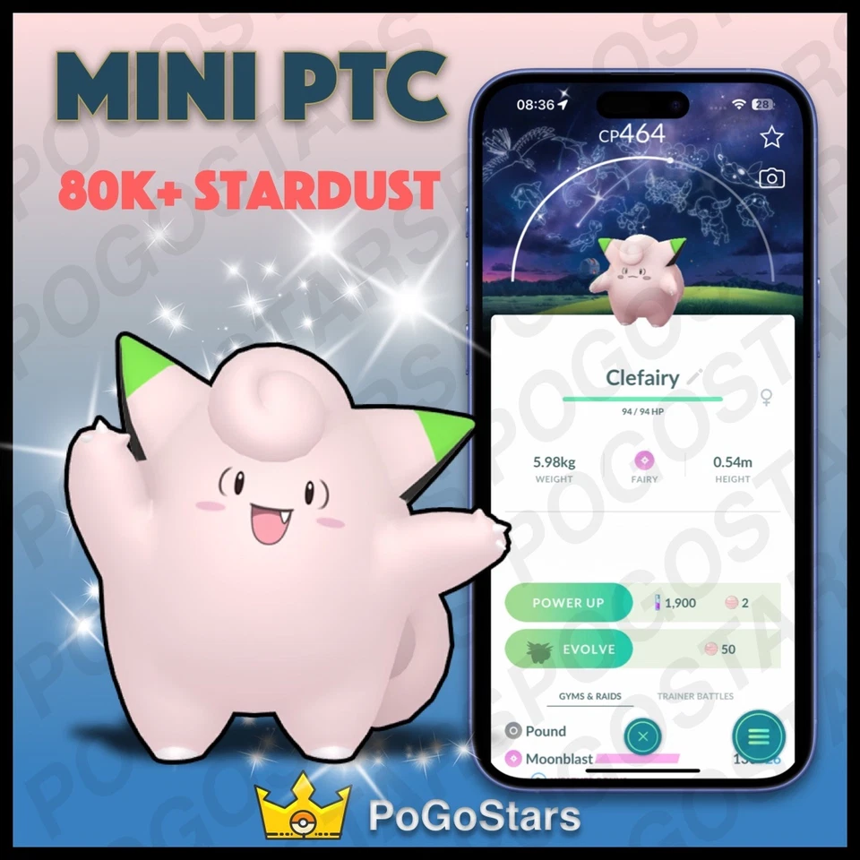 Pokémon PTC Go - Shiny Clefairy - Astronomical Observatory✨Special Background✨