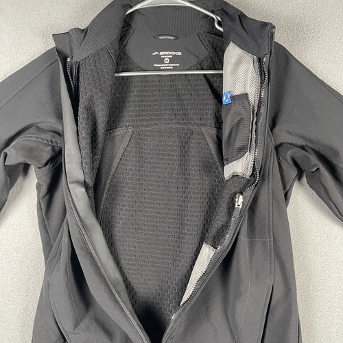 Brooks Jacket Womens Medium Black Brooks Shelter Technology Full Zip Running - Picture 4 of 9