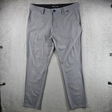 Travis Mathew Mens Grey Golf Pants Performance Stretch Chino 36x32