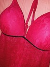 Secret Treasures Womens Lingerie Sexy Lace Babydoll Top, Panties Red  Size XL — photo 3